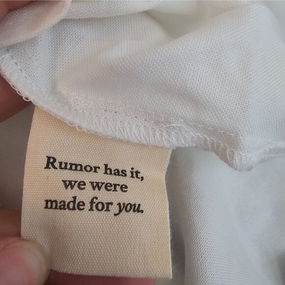 Rumored NWT Ex-Boyfriend White M Collared Bttn Down Business Casual Top Preppy - Picture 6 of 9